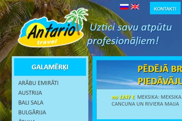 2. novembris vēsturē: Latvijas tūrisma firma «Antario Travel» atzīmē uzņēmuma dzimšanas dienu