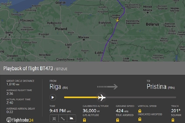 Lietuvas portāls: «airBaltic» lidmašīna uz brīdi ielidojusi Baltkrievijas gaisa telpā
