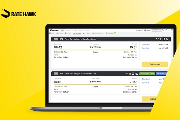 RateHawk uzsāk dzelzceļa ceļojumu rezervēšanas pakalpojumu sniegšanu ceļojumu profesionāļiem