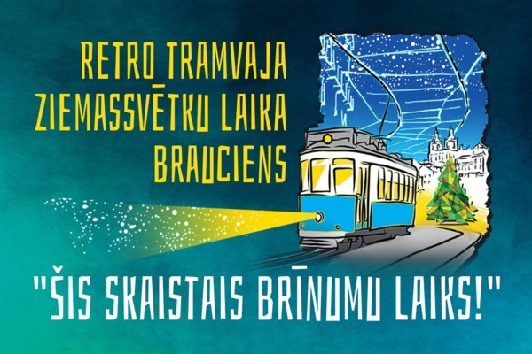 Trīs decembra ceturtdienu vakarus Daugavpilī kursēs īpašais Ziemassvētku Retro tramvajs