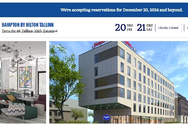 Tallinā durvis ver pirmā «Hampton by Hilton» ķēdes viesnīca