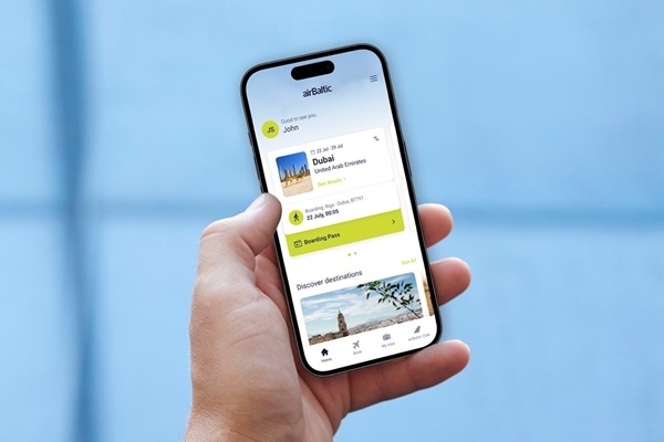«airBaltic» mobilā lietotne sešos mēnešos sasniedz augstus rādītājus