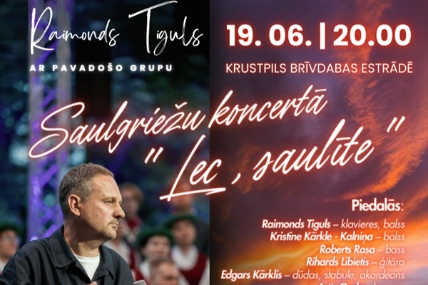 Vasaras saulgriežos Raimonda Tigula un Jēkabpils novada koru koncerts «Lec, saulīte»