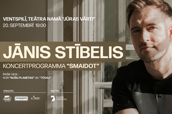 Jānis Stībelis un Ventspils dziedātāji aicina uz koncertu «Smaidot»