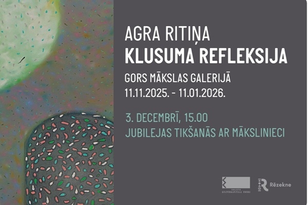 Rēzeknē apskatāma Agras Ritiņas gleznu izstāde «Klusuma refleksija»