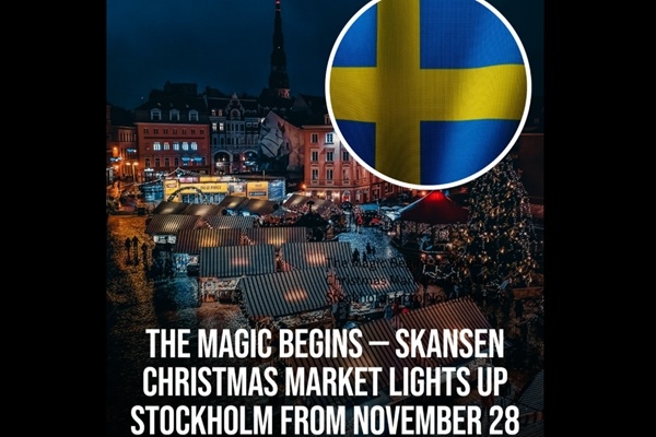 Vai Rīga pārcelta uz Zviedriju? «Skansen» Ziemassvētku tirdziņu reklamē ar Vecrīgas skatu