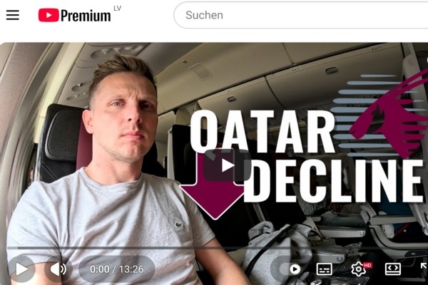 Jaunais «Qatar Airways» vadītājs atceļ lidojumu aizliegumu pret aviācijas YouTuberu Josh Cahill (video)