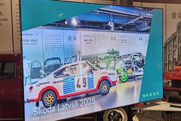 «Škoda» Latvijā 2025. gadā piegādājis rekordlielu automašīnu skaitu