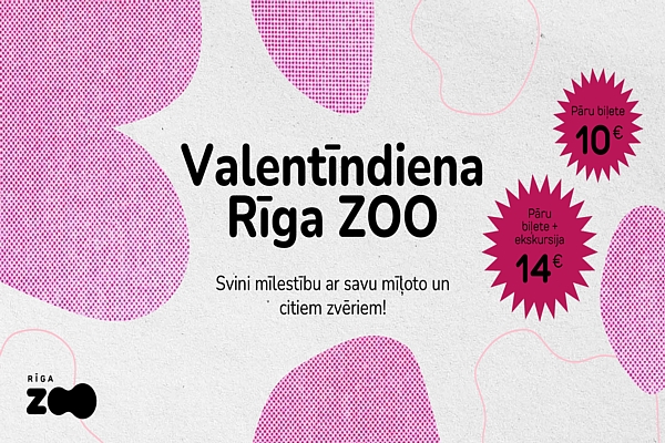 Valentīndienas nedēļas nogalē Rīga ZOO sagatavojis īpašus piedāvājumus pāriem