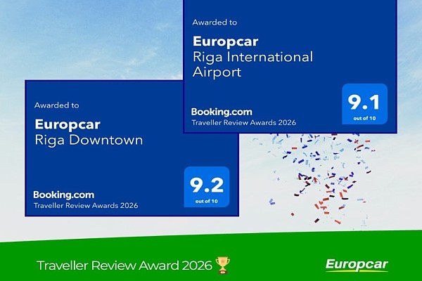 Europcar Rīgas lidostas un centra biroji šogad sasnieguši ievērojamu rezultātu