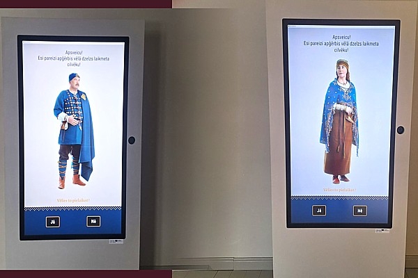 Jēkabpils novads: Sēļu sētā uzstādīts spoguļekrāns ar digitālu interaktīvu saturu