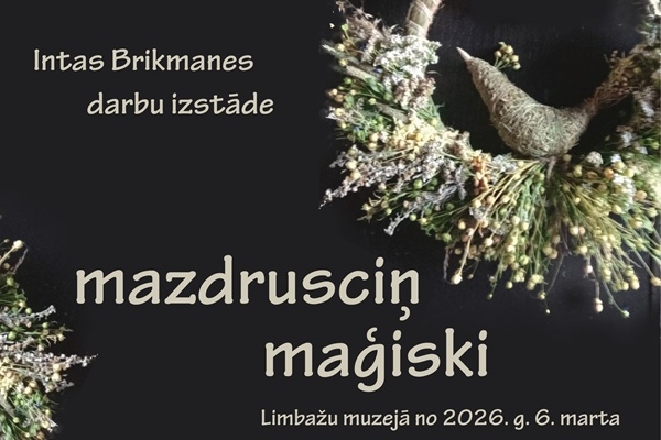 Limbažu novads: Aicinām apmeklēt Intas Brikmanes darbu izstādi MAZDRUSCIŅ MAĢISKI rotājumi