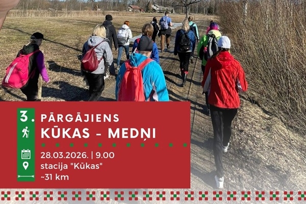 Jēkabpils novadā notiks Krustpils takas 3. posms «KŪKAS - MEDŅI»