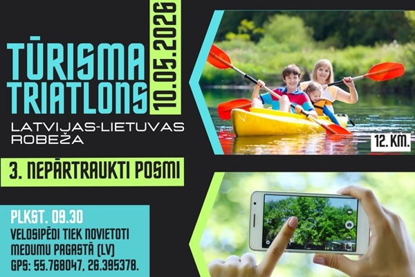 Augšdaugavas novads: Tūrisma triatlons 2026