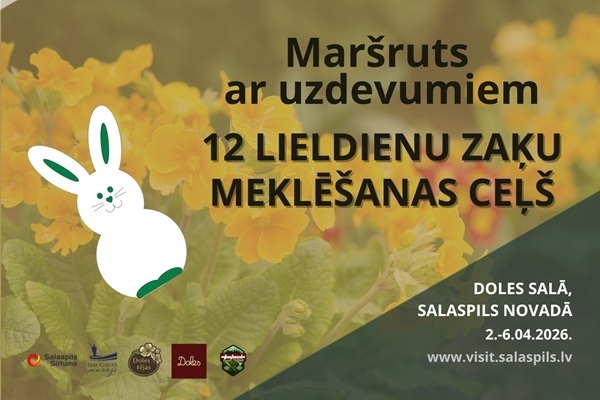 Salaspils aicina doties Lieldienu zaķu meklēšanas piedzīvojumā Doles salā