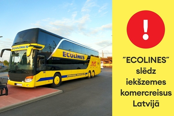 «Ecolines» slēdz visus komerciālos autobusu reisus Latvijā 