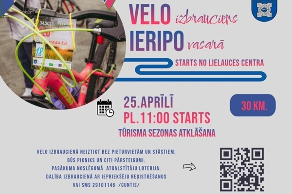 Dobeles novadā atklās tūrisma sezonu ar velo izbraucienu «Ieripo vasarā»