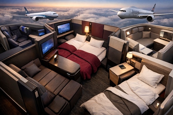 Kuras aviokompānijas 2026. gadā piedāvā visvairāk vietas biznesa klasē?