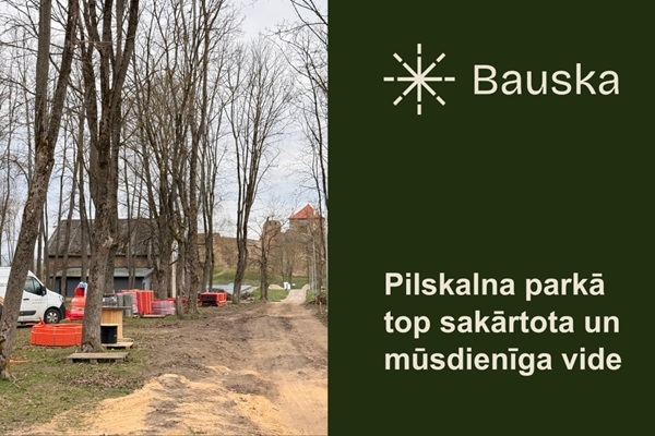 Turpinās Pilskalna parka teritorijas labiekārtošana