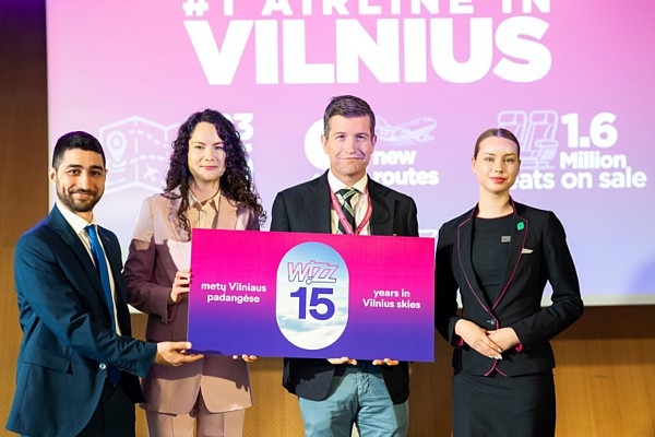 Wizz Air celebrates 15 Years in Vilnius with Record‑Breaking Summer Schedule and new Prague connection