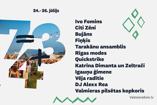 Valmieras 743. dzimšanas dienas koncerti = lieliski mākslinieki + forša ballīte