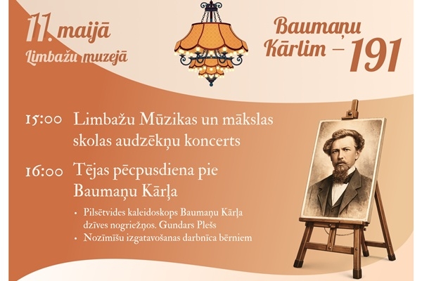 Limbažos atzīmēs Baumaņu Kārļa 191 gada jubileju