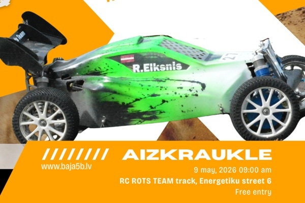 Sezonas atklāšana 9. maijā Aizkrauklē – startē OAK’A BBQ LSC Latvia 1/5 RC Cup