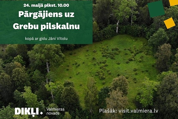 Vasarsvētku noskaņās aicinām uz Grebu pilskalnu Dikļos, Valmieras novadā!