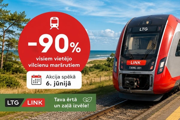 Lietuvā būs īpaša atlaižu akcija braucieniem ar vilcienu