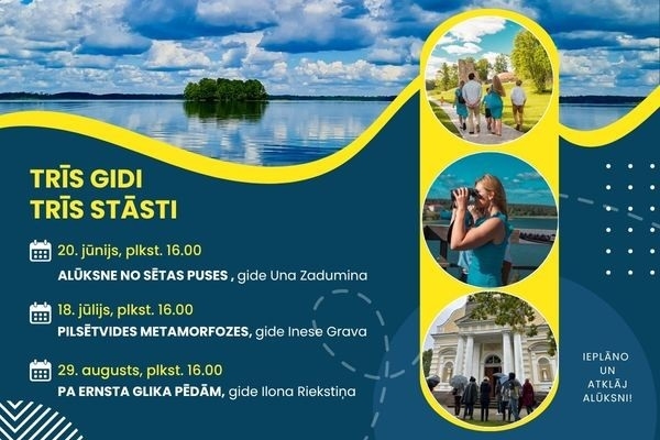 Trīs gidi, trīs stāsti:  šovasar Alūksni atklās aizraujošā ekskursiju ciklā