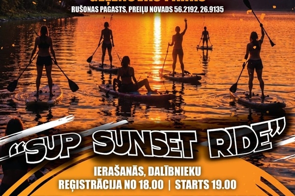 Pirmo reizi Preiļu novadā notiks «SUP Sunset Ride» - saulrieta brauciens uz dēļiem ar DJ un nakts ballīti