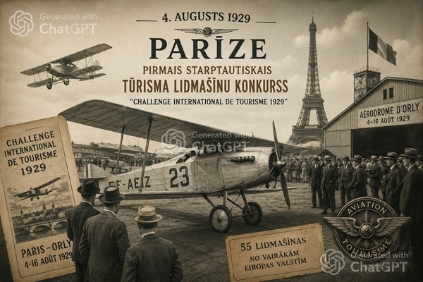 4. augusts vēsturē: Sākas pirmais starptautiskais tūrisma aviācijas konkurss