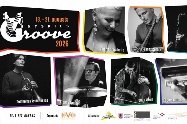 Ventspilī notiks starptautiskais mūsdienu ritma un džeza mūzikas festivāls «Ventspils Groove 2026»