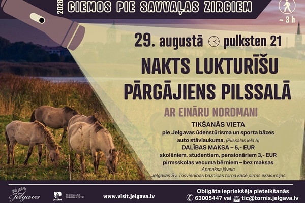 Aicina doties nakts lukturīšu pārgājienā pie savvaļas zirgiem