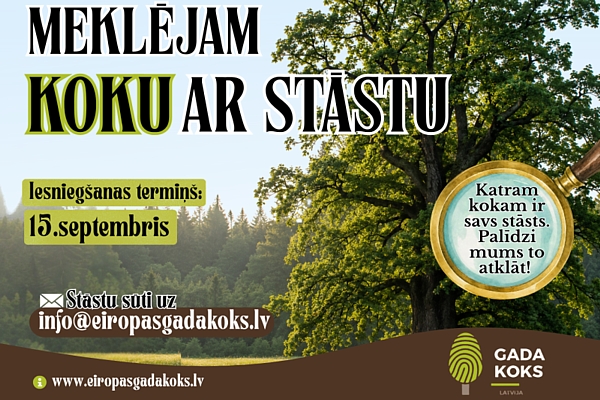 Meklē Latvijas kokus ar stāstu!