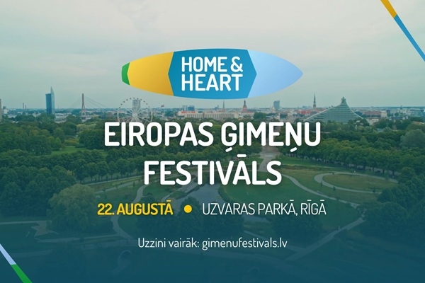22. augustā Uzvaras parkā notiks vērienīgs Eiropas Ģimeņu festivāls