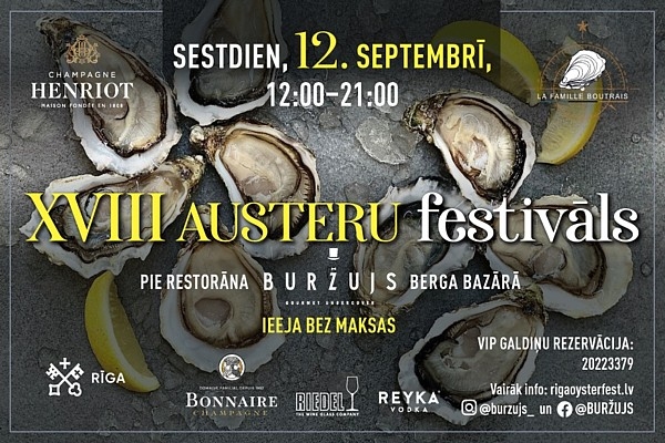 Jau 18. reizi Rīgā norisināsies Austeru festivāls