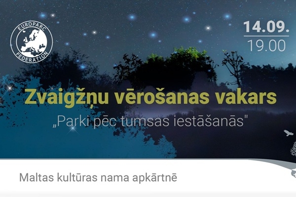 Aicina uz zvaigžņu vērošanas vakaru Rāznas Nacionālajā parkā «Parki pēc tumsas iestāšanās»