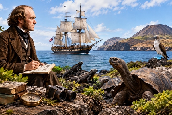 15. septembris vēsturē: Čārlzs Darvins ierodas Galapagu salās