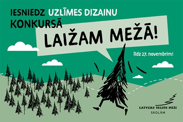 “Laižam mežā!” – aicinām skolēnus piedalīties Meža dienu uzlīmju dizaina konkursā
