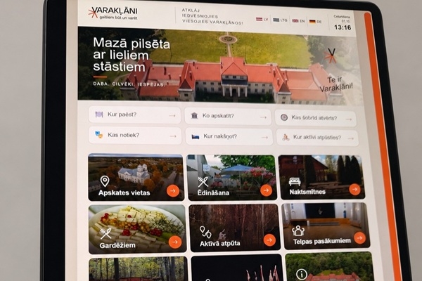 Biedrība «Varakļānu attīstībai» nodod pārvaldei digitālo tūrisma ceļvedi