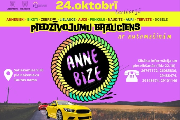 Dobeles novads: Aicina piedzīvojumu braucienā «Anne BiZe»