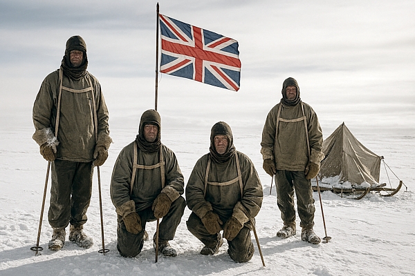 17. janvāris vēsturē: Roberta Skota vadītā ekspedīcija sasniedz Dienvidpolu