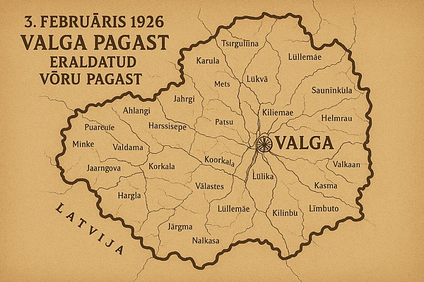 3. februāris vēsturē: Valgas pagastu atdala no Veru pagasta