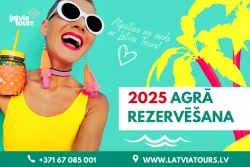 Atpūtas un ceļojumu piedāvājumi 25.09.2024 - 18.10.2024 Vasaras sezonas 2025 ceļojumi! Latvia Tours