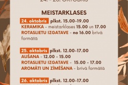Atpūtas un ceļojumu piedāvājumi 17.10.2025 - 23.10.2025 Krāslavas Amatniecības centrs gaida ciemos Krāslavas TIC