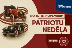 Atpūtas un ceļojumu piedāvājumi 11.11.2025 - 14.11.2025 Patriotu nedēļa Rīgas Motormuzejā Motormuzejs