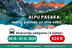 Atpūtas un ceļojumu piedāvājumi 27.11.2025 - 30.11.2025 ZIEMASSVĒTKI ALPOS! Latvia Tours