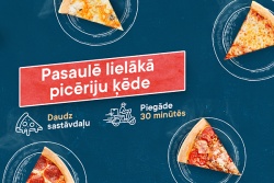 Gardas picas un bezmaksas piegāde! Domino`s Pizza