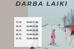 Atpūtas un ceļojumu piedāvājumi 18.12.2025 - 21.12.2025 Briežkalnā turpinās slēpošanas sezona Madonas TIC